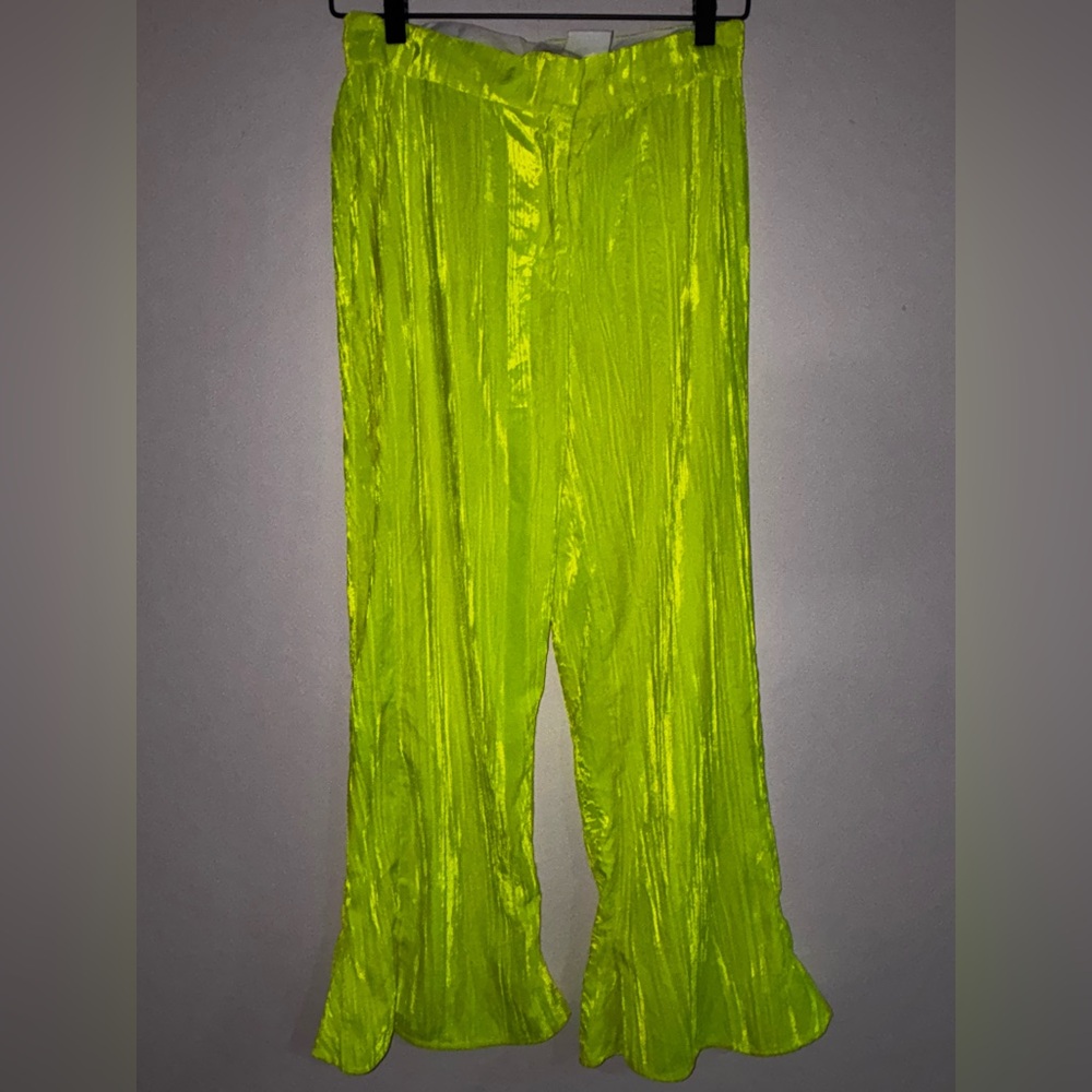 H&M Neon Yellow Wide Leg Pants